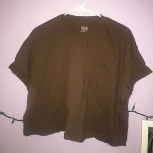 Brown Cropped Tee
